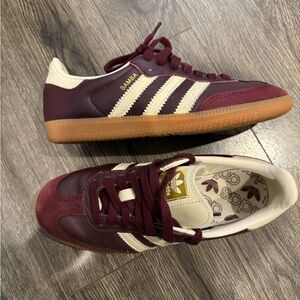 Size 6 burgundy sambas
